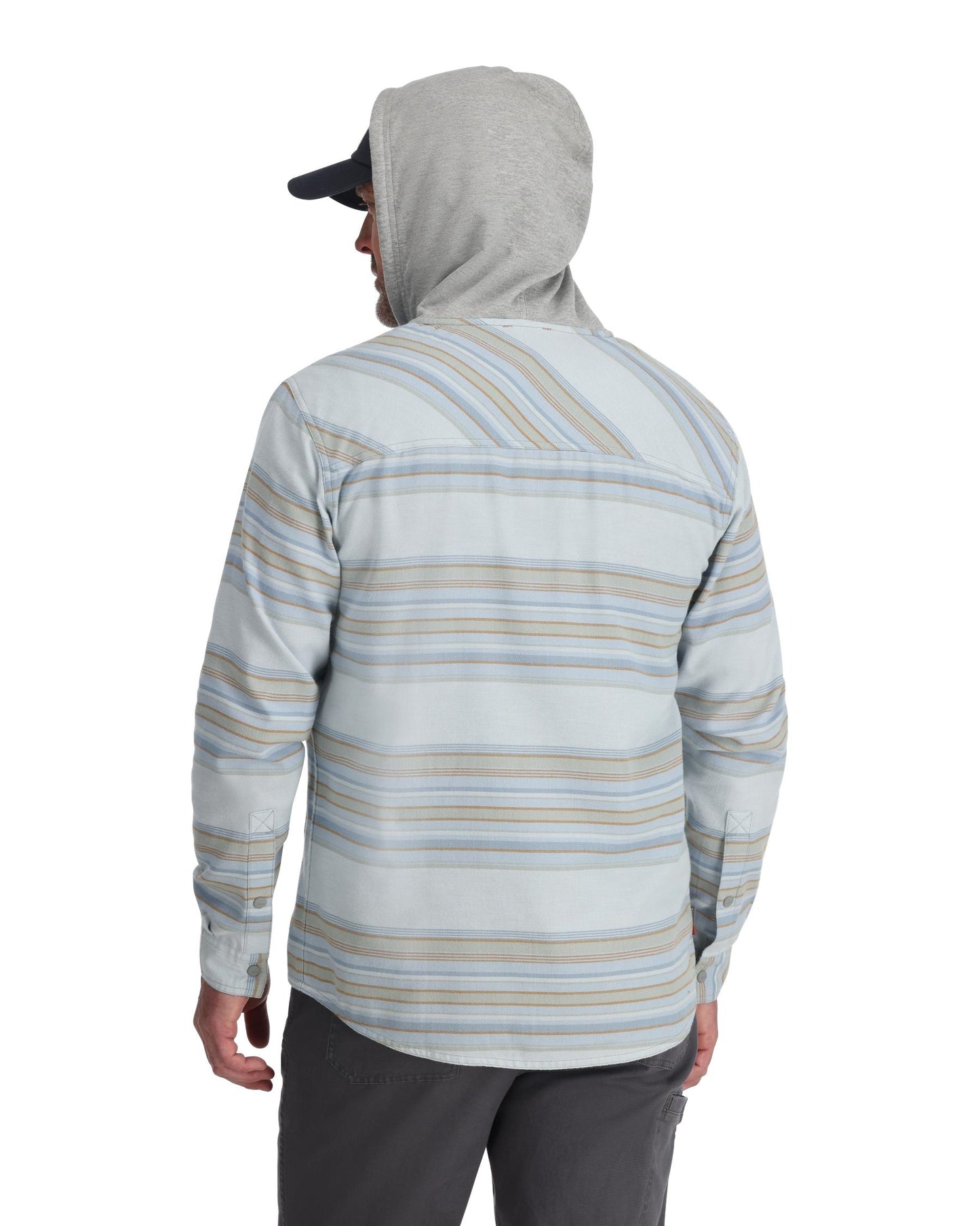 mens santee flannel back -rollover