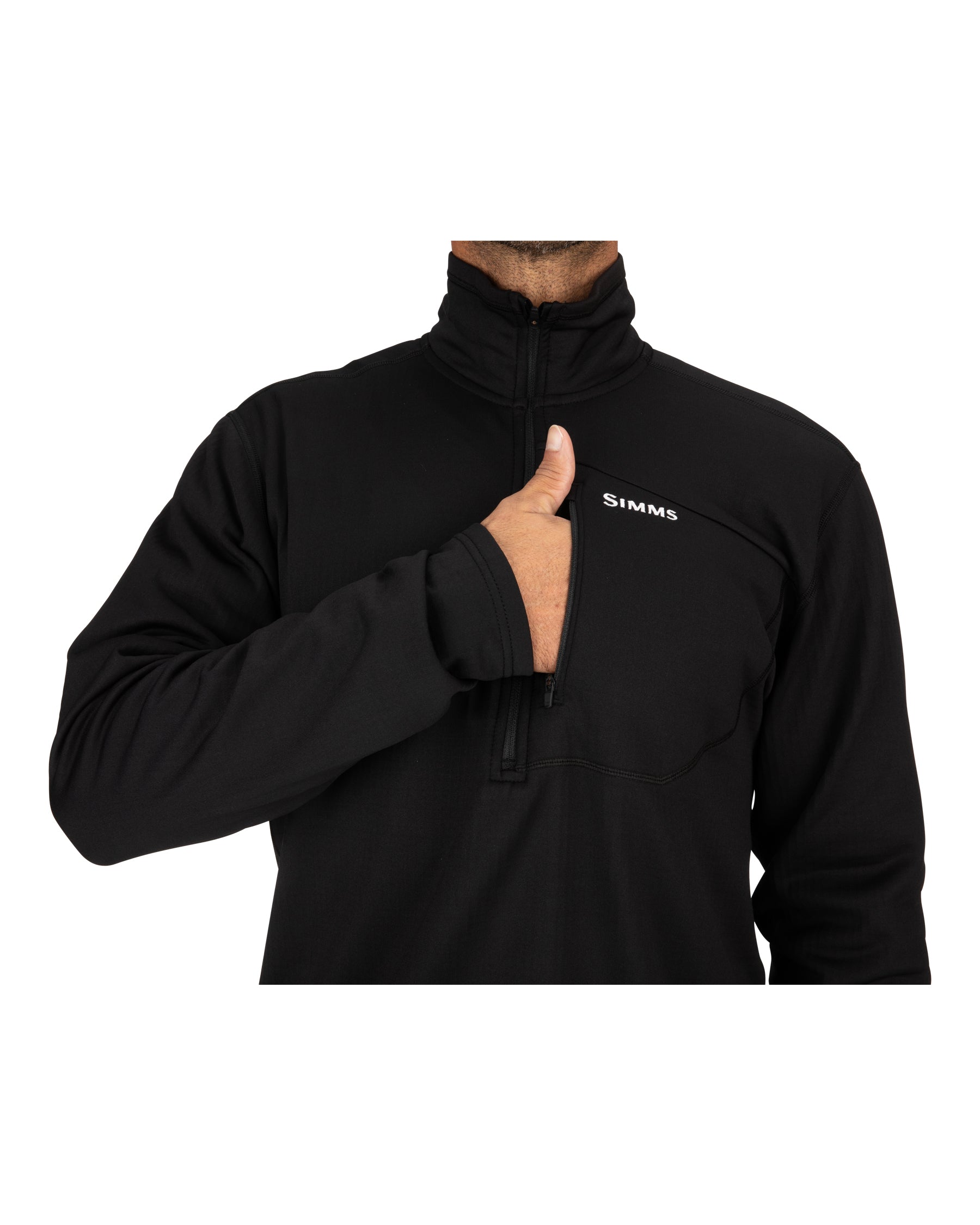 M's Thermal Qtr Midlayer Zip Top | Simms Fishing Products