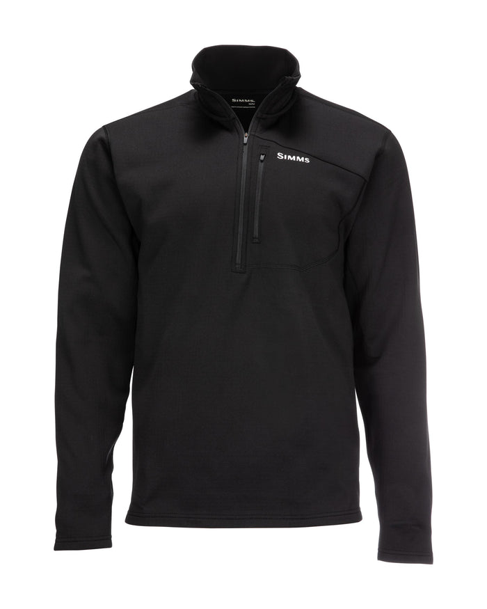 M's Thermal Qtr Midlayer Zip Top - Black