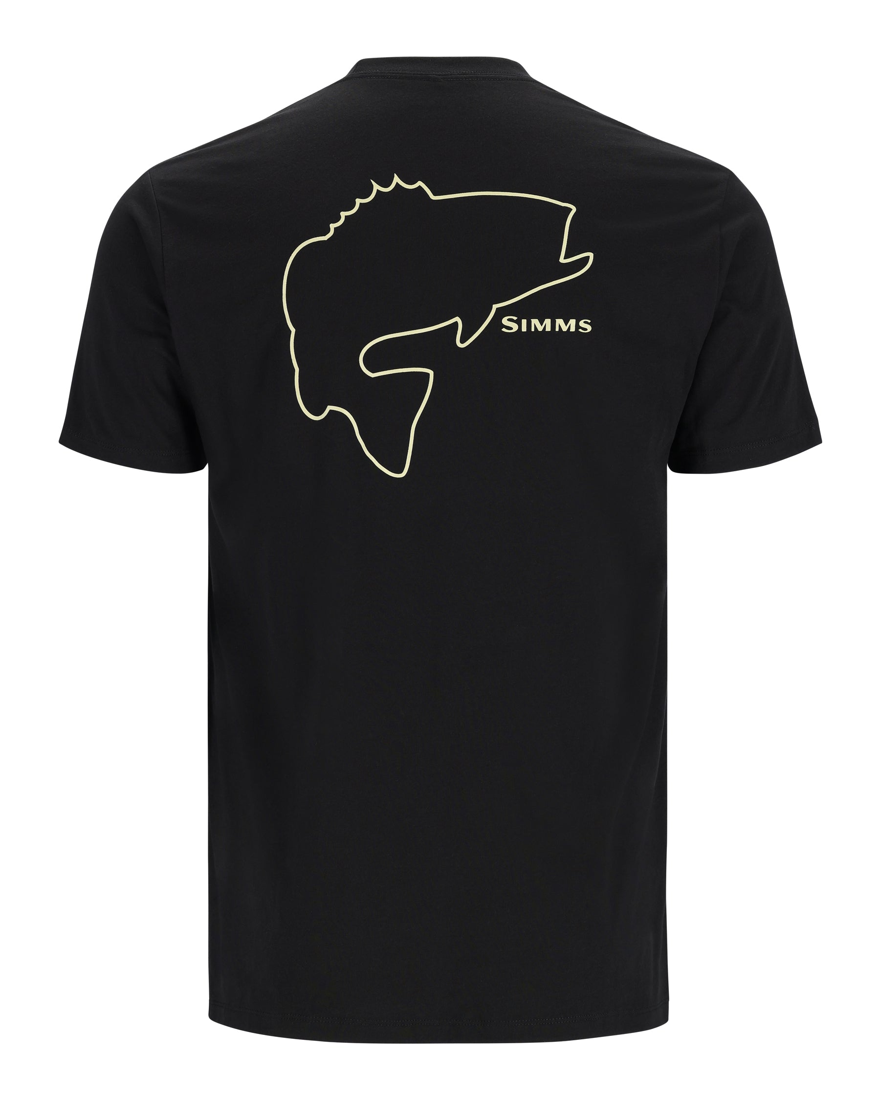 Simms Bass Line T-Shirt - Black - Large - TackleDirect
