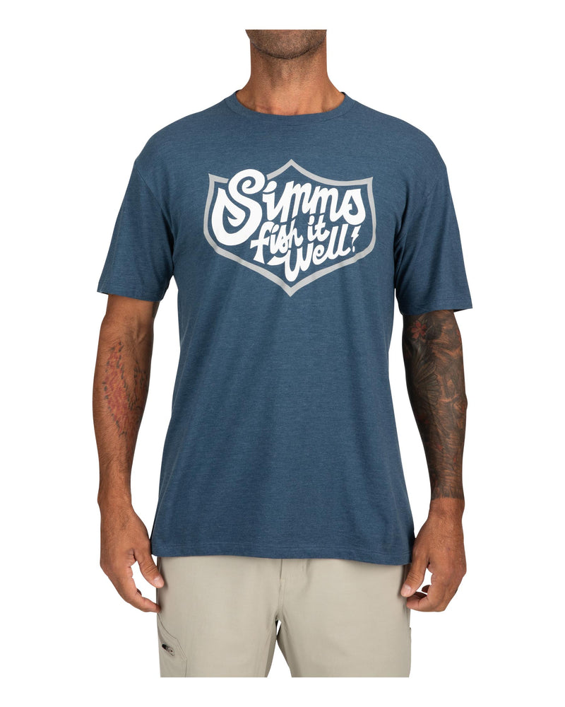  Simms Men's Fish It Well Badge T-Shirt, Fishing and